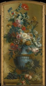 Flowers in a Blue Vase by Willem van Leen