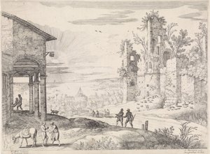 Landscape with the Good Samaritan at the Inn (Italian Landscapes series)