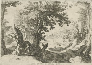 Landscape with the Temptation of Christ by Willem van Nieulandt (II)