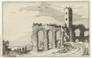Ruins of an Aqueduct (Roman Ruins and Coastal Landscapes series) by Willem van Nieulandt (II)