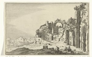 Baths of Diocletian (Roman Ruins and Coastal Landscapes series) by Willem van Nieulandt (II)