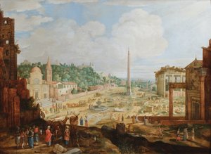 Rome, the Piazza del Popolo by Willem van Nieulandt