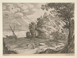 Italian landscapes; one of 30 plates by Willem van Nieulandt II