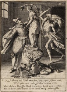 Death with an Arrow About to Strike the Man Down by Willem van Swanenburgh