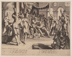Judge Bias Shedding Tears, plate 9 from Thrones of Justice by Willem van Swanenburgh