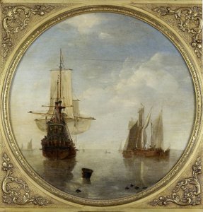 Ships at Anchor by Willem van de Velde (II)