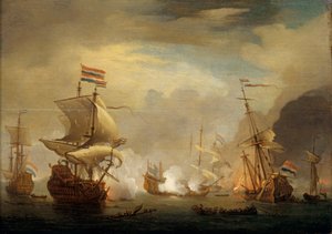 The Battle of the Texel by Willem van de Velde the Younger