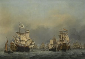 The Four Days Battle, c. 1670 by Willem van de Velde the Younger