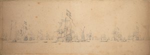 A Council of War in the Dutch Fleet by Willem van de the Elder Velde