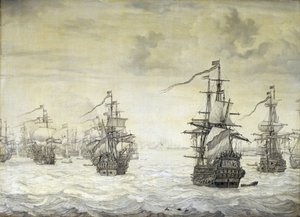Second Anglo-Dutch War by Willem van de the Elder Velde