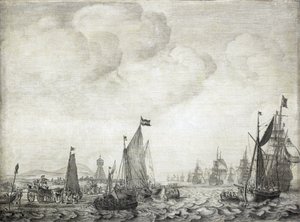 Trading Vessels to the Orient and Their Escort, Leaving Vlie, 9 June 1645