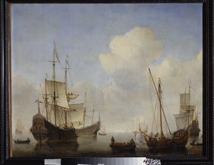 The Dutch Squadron at the West African Coast by Willem van de Velde the Younger