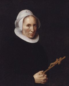 A Lady Holding a Crucifix by Willem van der Vliet