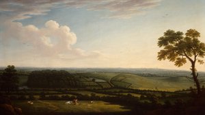 Extensive Wooded Landscape with a Distant View of a Town by Joseph Mallord William Turner