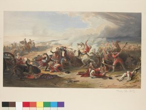 The Field of Prestonpans (engraved by Mouilleron) by William (after) Allan