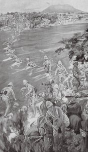 Canadians Fording a River by William (after) Hatherell