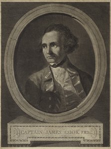Portrait of Captain James Cook (engraving) by William (after) Hodges
