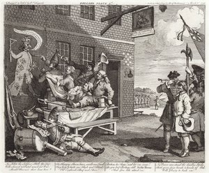 The Invasion - England - Plate 2 by William (after) Hogarth