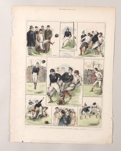 Sketches at the International Football Match, Glasgow by William (after) Ralston