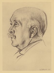 Portrait of Max Beerbohm by William (after) Rothenstein