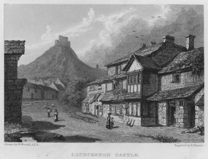 Launceston Castle by William (after) Westall