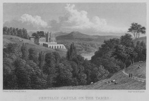 Pentilly Castle on the Tamer by William (after) Westall