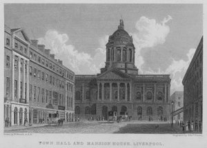 Town Hall and Mansion House, Liverpool by William (after) Westall
