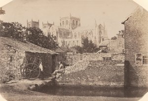 Ripon Cathedral from the Southeast, Adjacent to the River Skell by William A. Pumphrey
