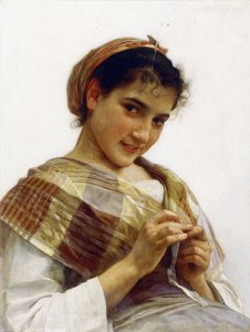 A Breton Girl by William Adolphe Bouguereau