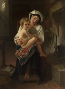 Young Mother Gazing at Her Child by William Adolphe Bouguereau
