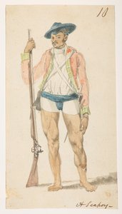 A Sepoy, from an Album of 372 drawings of landscapes, coastlines, costumes and everyday life made during Lord Macartney