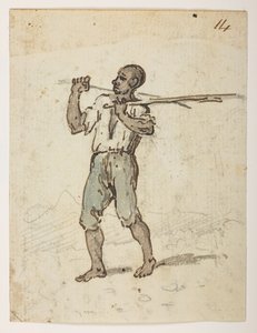 Inhabitant of St. Jago, from an Album of 372 drawings of landscapes, coastlines, costumes and everyday life made during Lord Macartney