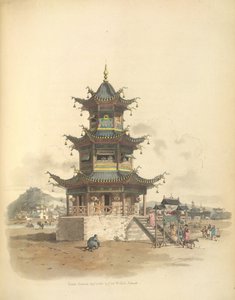 A Pagoda or temple