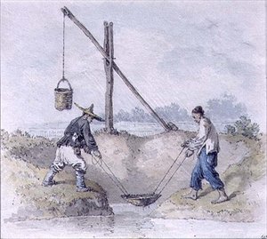 Chinese Labourers Collecting Water