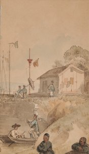 River Boat in China, November by William Alexander