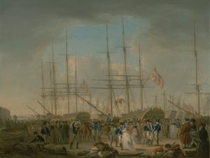 Hussars Embarking at Deptford by William Anderson