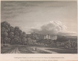Chillingham Castle in Northumberland, The Seat of the Earl of Tankerville (published by W. Angus): Plate 62; page 62 (Volume One) by William Angus