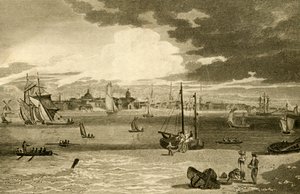 View of Liverpool, from the ferry, Lancashire by William Angus