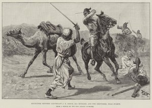 Encounter between Lieutenant J R Beech, 21st Hussars, and Two Dervishes, near Suakin