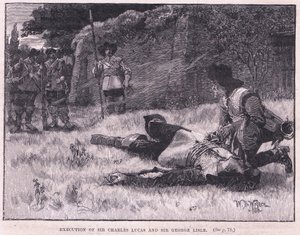 Execution of Sir Charles Lucas and Sir George Lisle AD 1648 by William Barnes Wollen