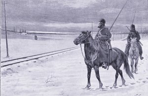Guarding the Railway Near Mukden by William Barnes Wollen