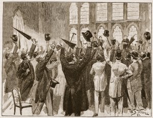 Meeting of Jingoes in Guildhall, London, 1878, Illustration from 
