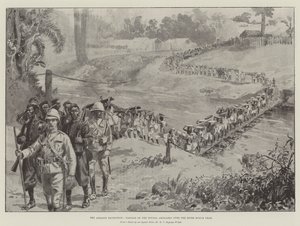 The Ashanti Expedition, Passage of the Houssa Artillery over the River Busum Prah by William Barnes Wollen
