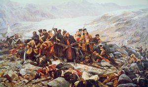 The Last Stand of the 44th Regiment at Gundamuck During the Retreat from Kabul by William Barnes Wollen