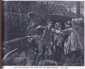 The Mob Boarding a Grain Ship at Garry Kennedy AD 1841 by William Barnes Wollen