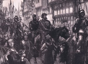 Wallace on his way to Westminster Hall AD 1304 by William Barnes Wollen