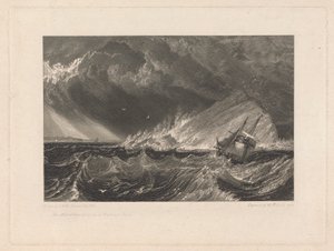 The Mewstone, Entrance of Plymouth Sound by William Bernard Cooke