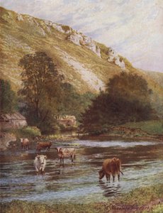 On the Wye, Upper Dale Farm, Monsal Dale by William Biscombe Gardner