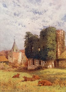 Otford Castle and Church by William Biscombe Gardner