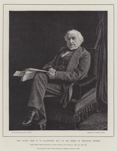 The Right Honourable W E Gladstone, MP, in his Room at Downing Street by William Biscombe Gardner